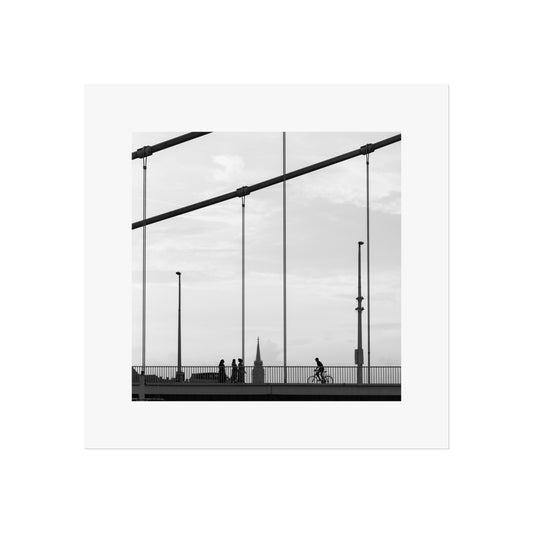 Budapest Erzsébet Bridge Black and White Silhouette - Honorable Mention 2025 Minimalist Photography Awards