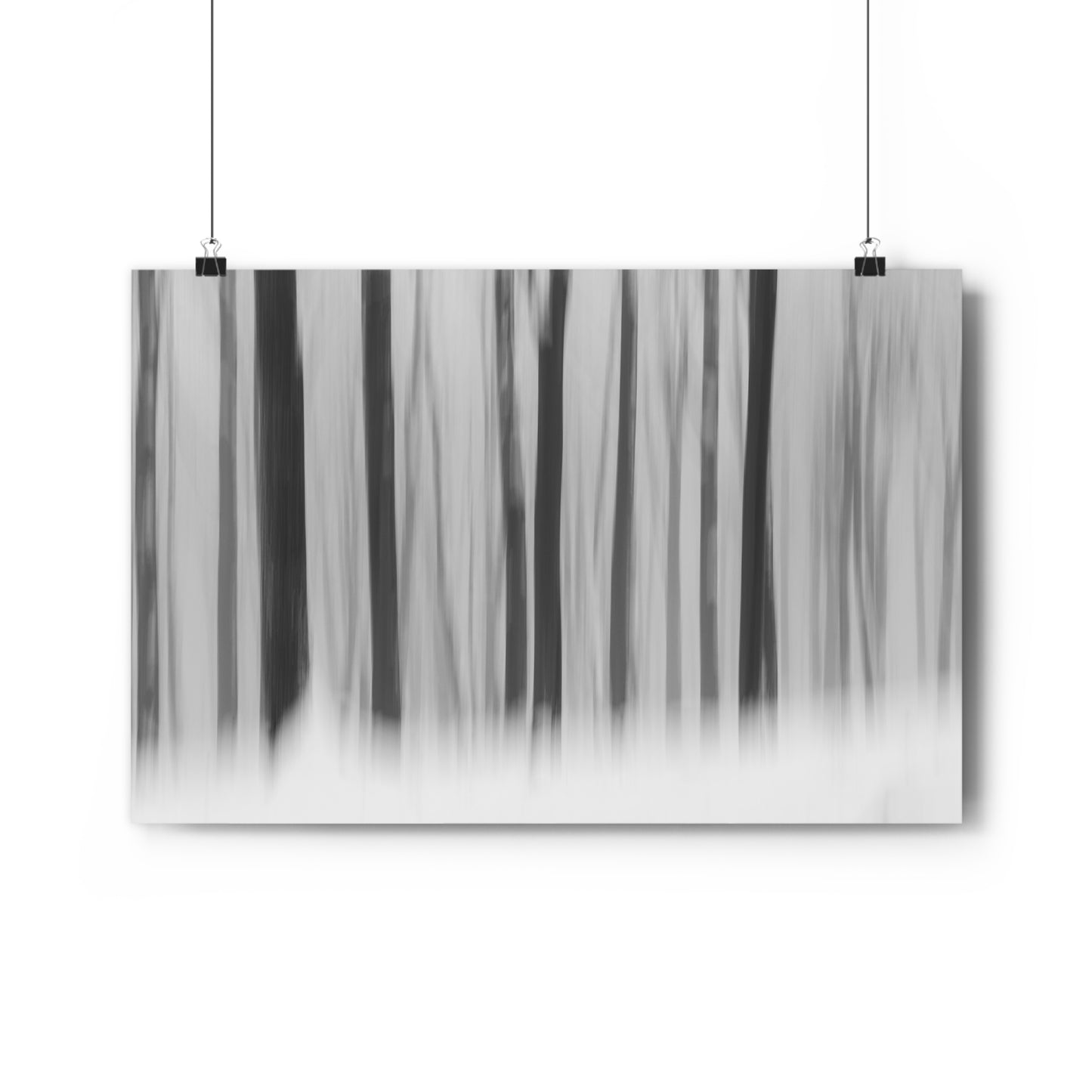 Art Print, Winter Forest Scene, ICM Technique, Wall Decor, Nature Print, Home Decor