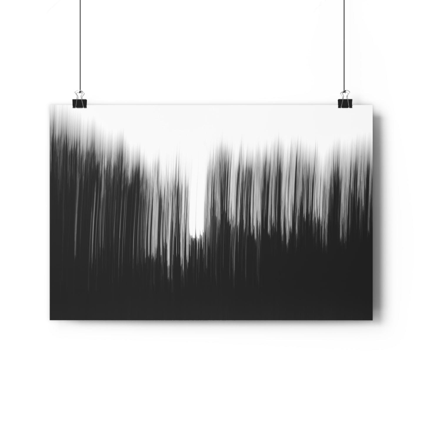 Giclée Print, Black and White Abstract Sunset Trees, Camera Movement Blur, Wall Art Decor, Home Office Decor, Nature Lover Gift, Modern
