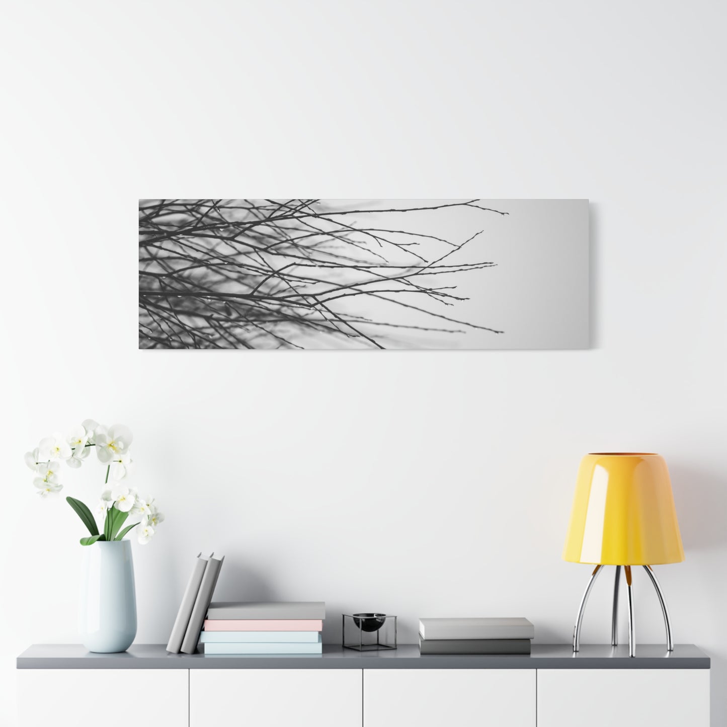 Canvas Print, Winter Tree Branches Matte Stretched