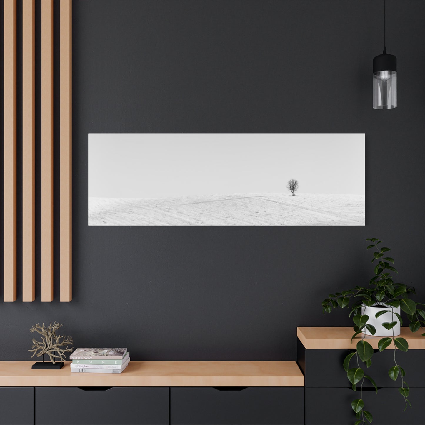 Canvas Print Lone Tree Winter Photography