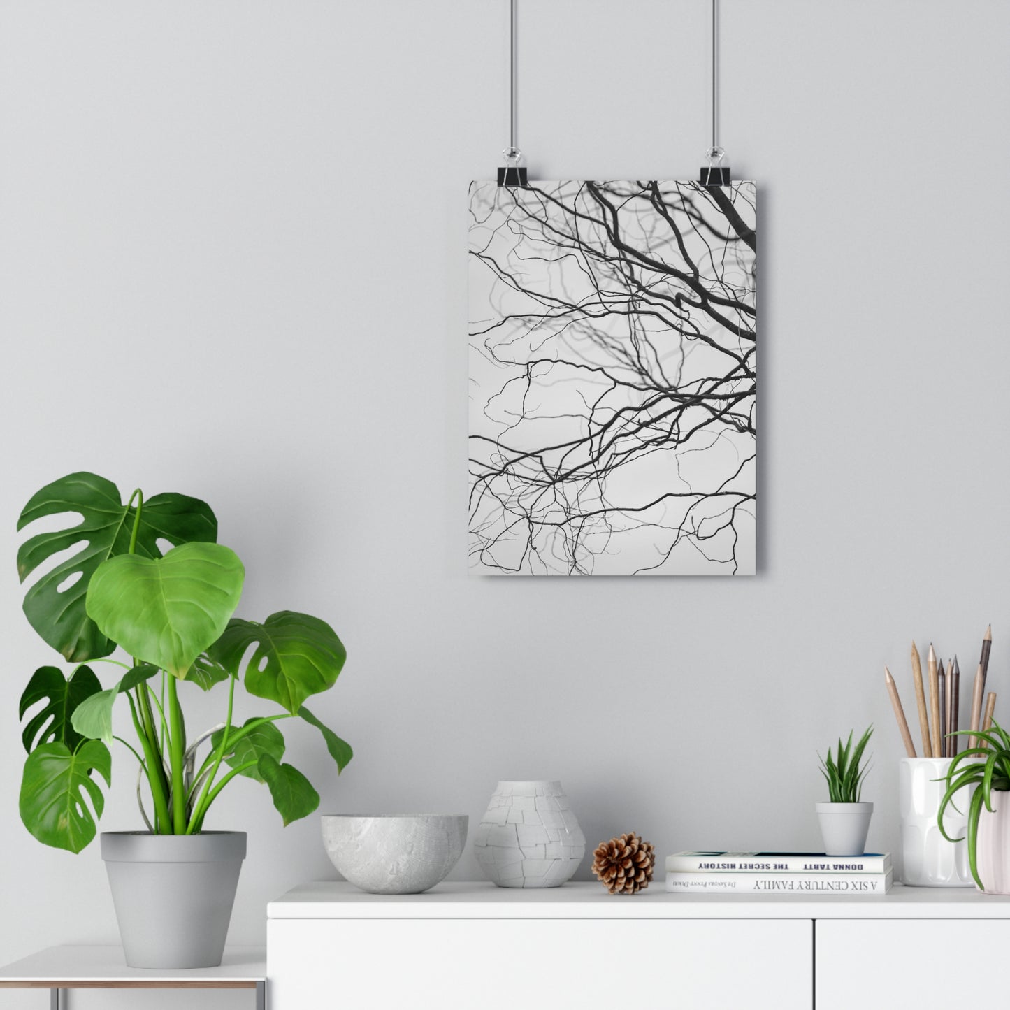 Giclée Art Print, Nature Wall Art, Tree Print, Minimalist Home Decor, Black and White Photography