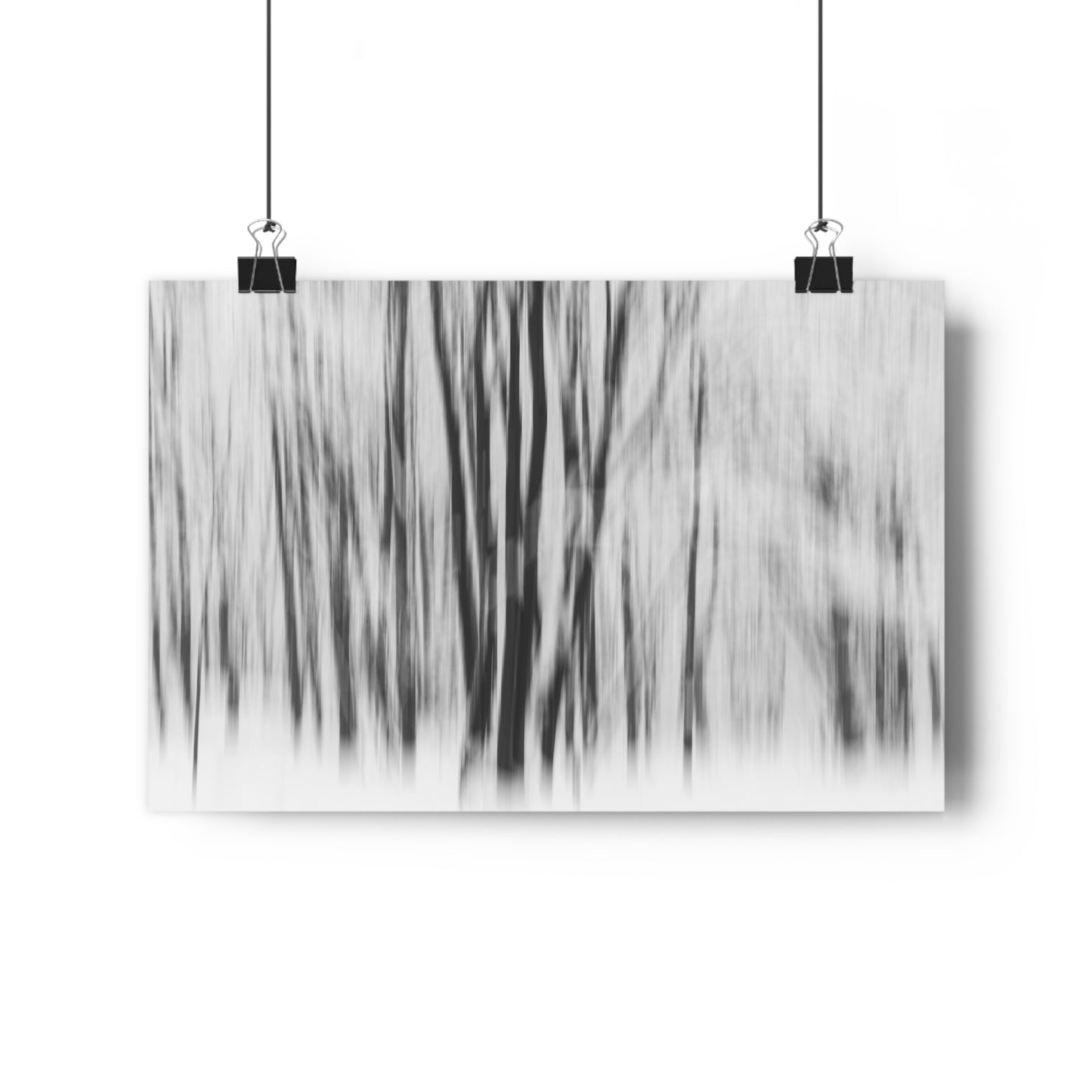 Art Print, Winter Forest Scene, ICM Technique, Wall Decor, Nature Print, Home Decor