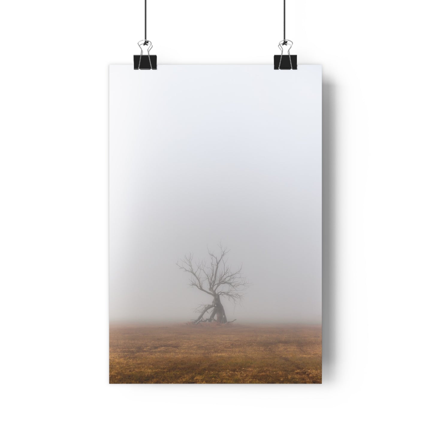 Art Print Wall Decor, Giclée Print, The Last Ent Tree Illustration, Foggy Field Landscape Poster, Nature Artwork, Unique Gift for Nature