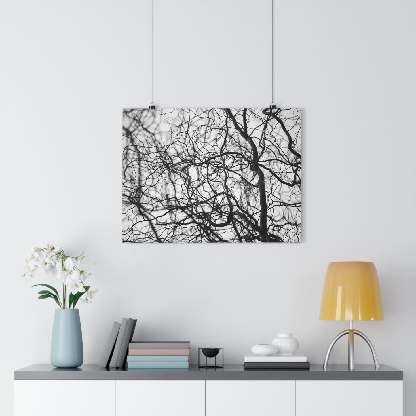 Giclée Art Print, Tree Branches at Winter Time, 'Tangled Whispers', Nature Wall Art, Home Decor, Gift for Nature Lover, Wall Decor, Winter