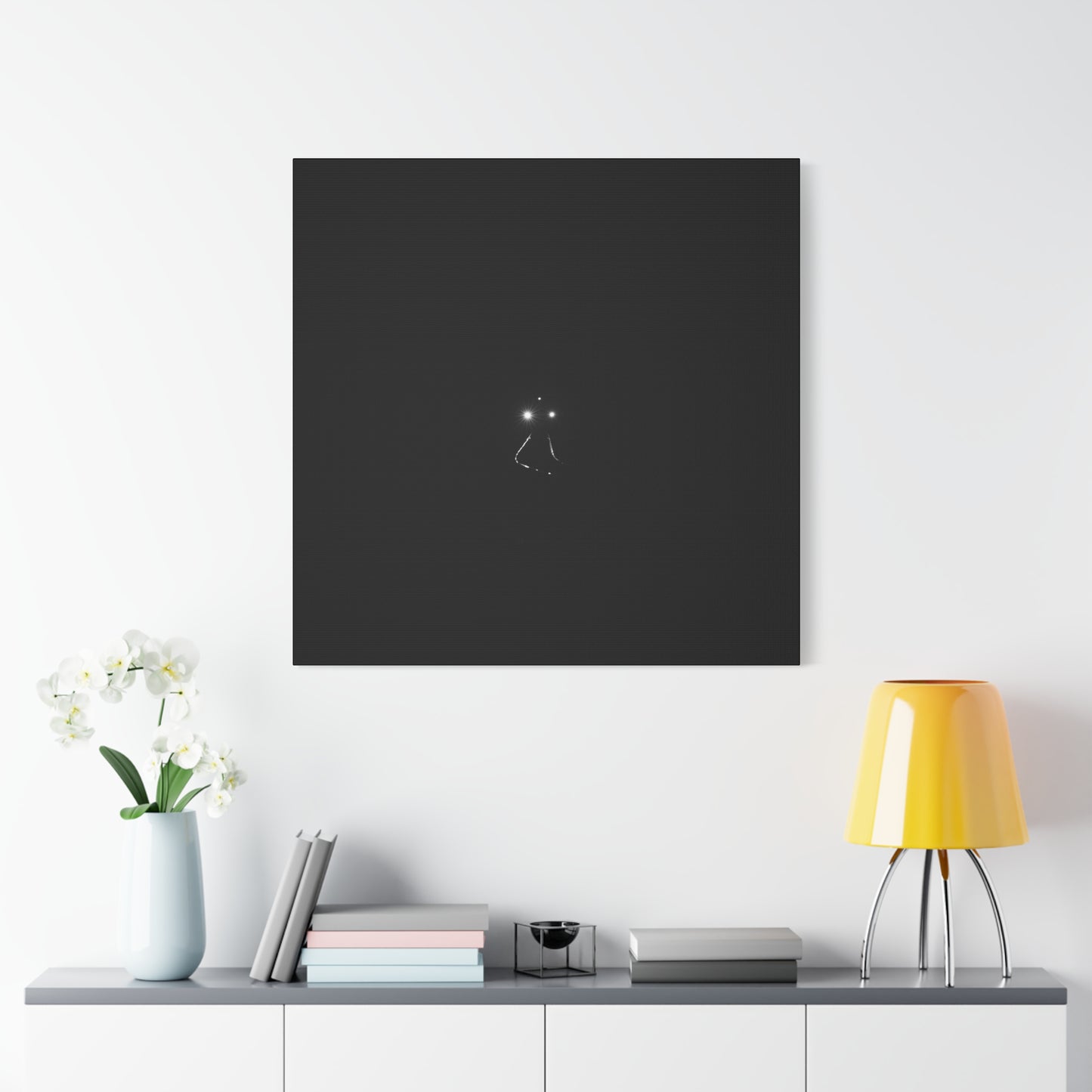 Canvas Print - The last train, Train lights on dark night background, 1 25"