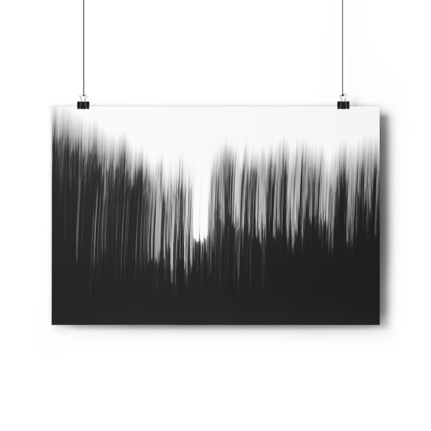 Giclée Print, Black and White Abstract Sunset Trees, Camera Movement Blur, Wall Art Decor, Home Office Decor, Nature Lover Gift, Modern