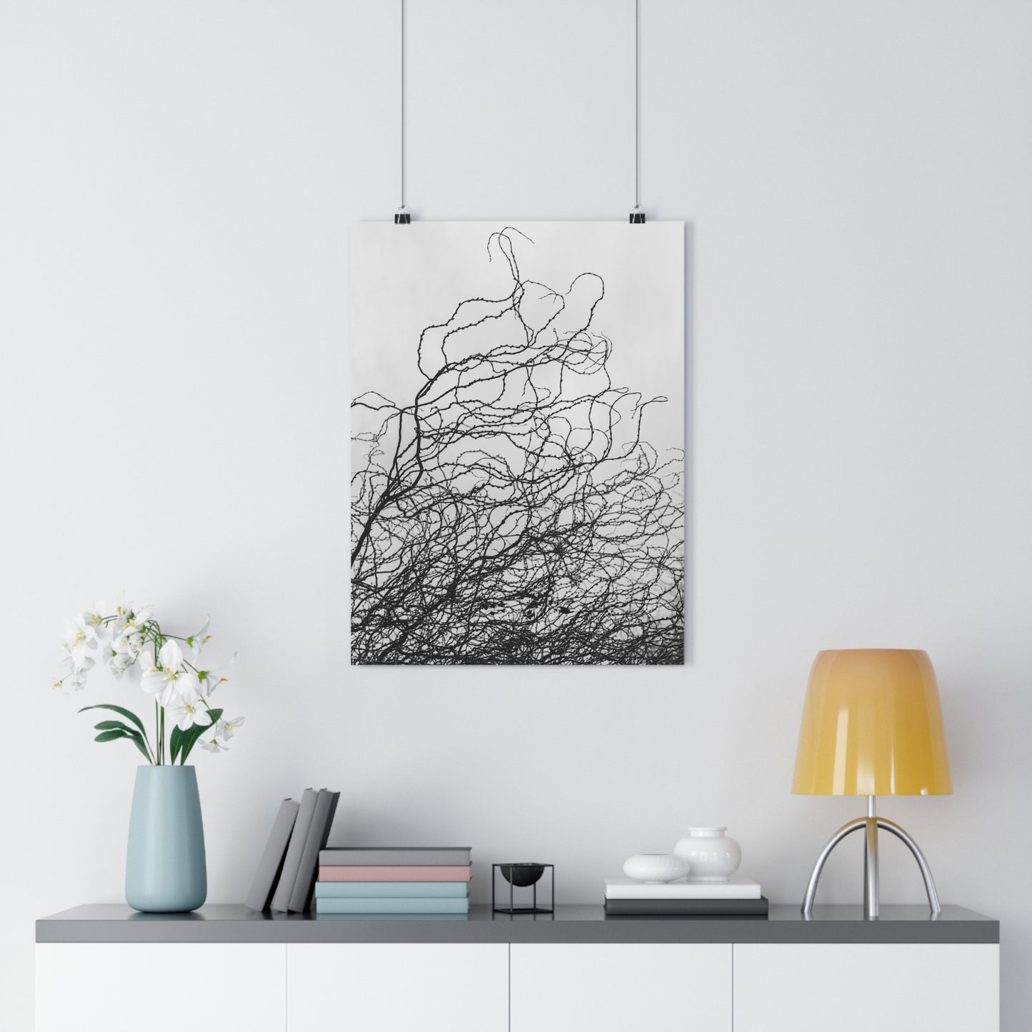 Giclée Art Print, Abstract Black and White Tree Branches, Wall Art Decor, Minimalist Home Decor, Fine Art Photography Print, Modern Art