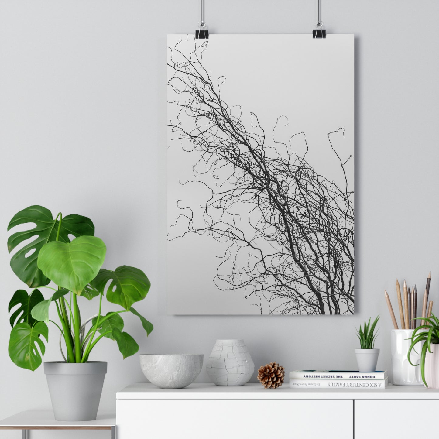 Art Print - Gnarled Bald Tree Branches