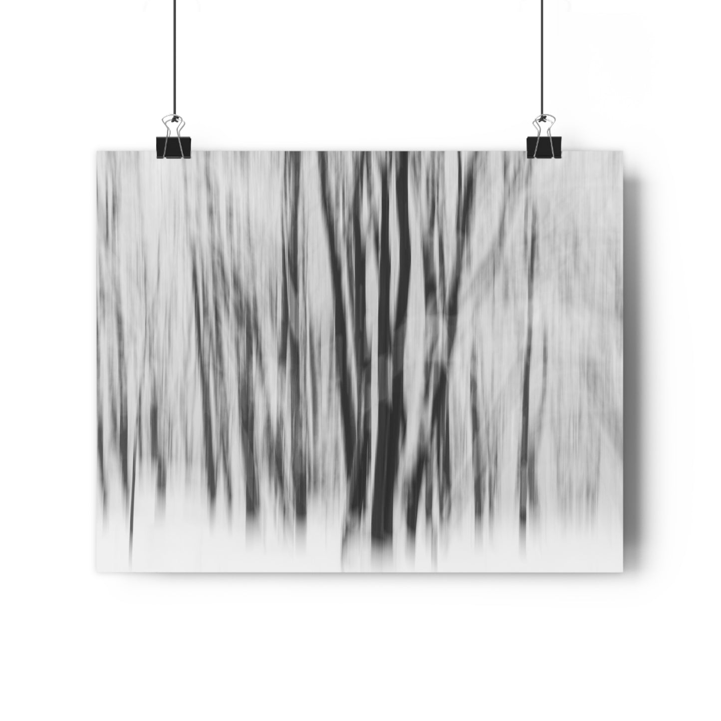 Art Print, Winter Forest Scene, ICM Technique, Wall Decor, Nature Print, Home Decor