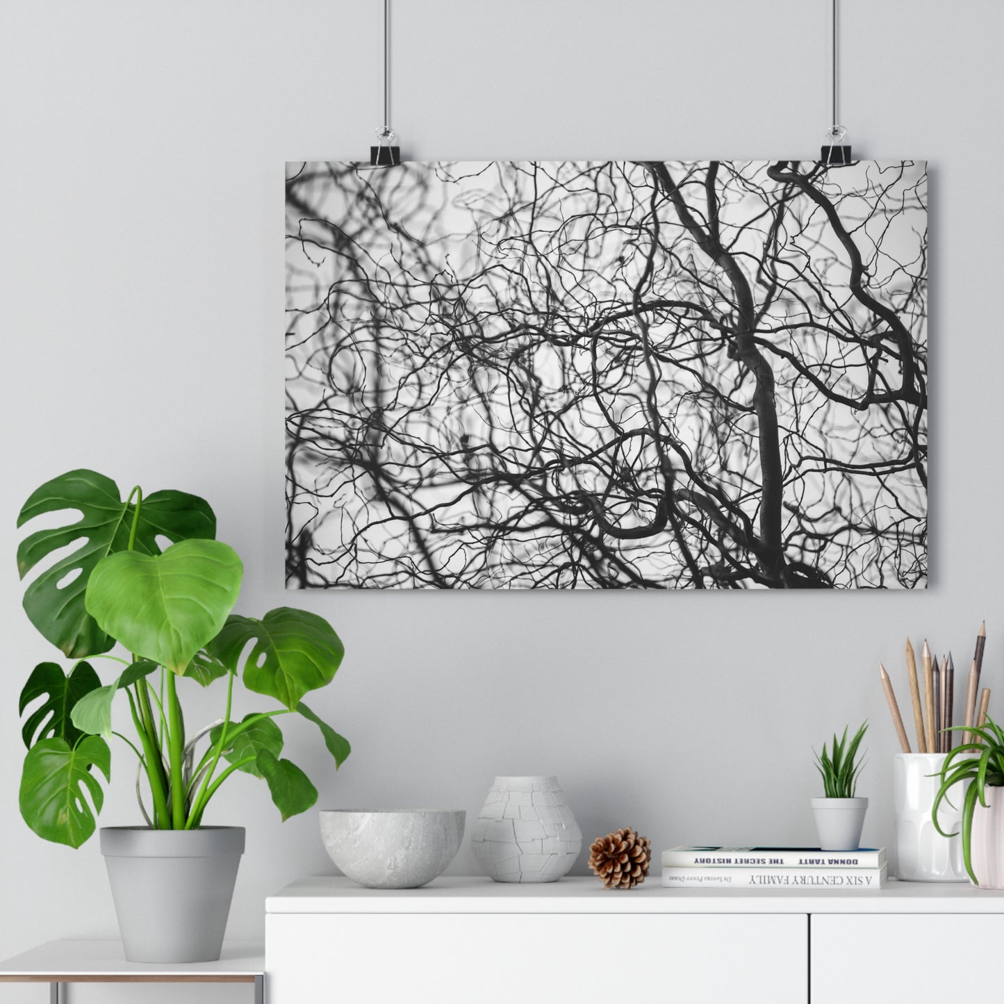 Giclée Art Print, Tree Branches at Winter Time, 'Tangled Whispers', Nature Wall Art, Home Decor, Gift for Nature Lover, Wall Decor, Winter
