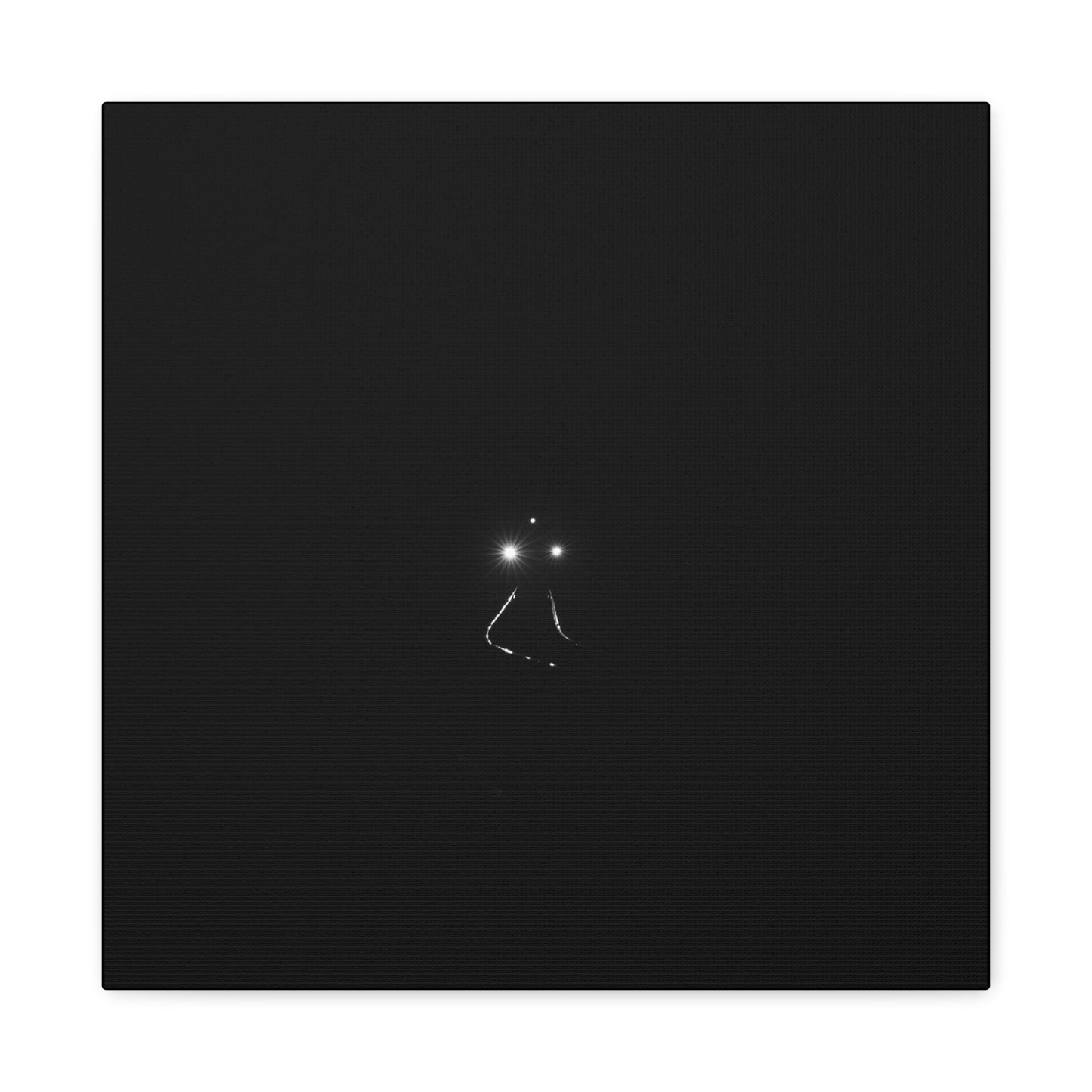 Canvas Print - The last train, Train lights on dark night background, 1 25"