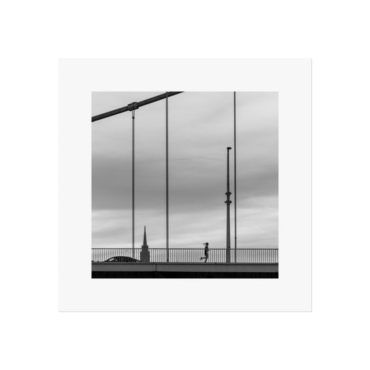 Budapest Erzsébet Bridge Black and White Silhouette - Honorable Mention 2025 Minimalist Photography Awards