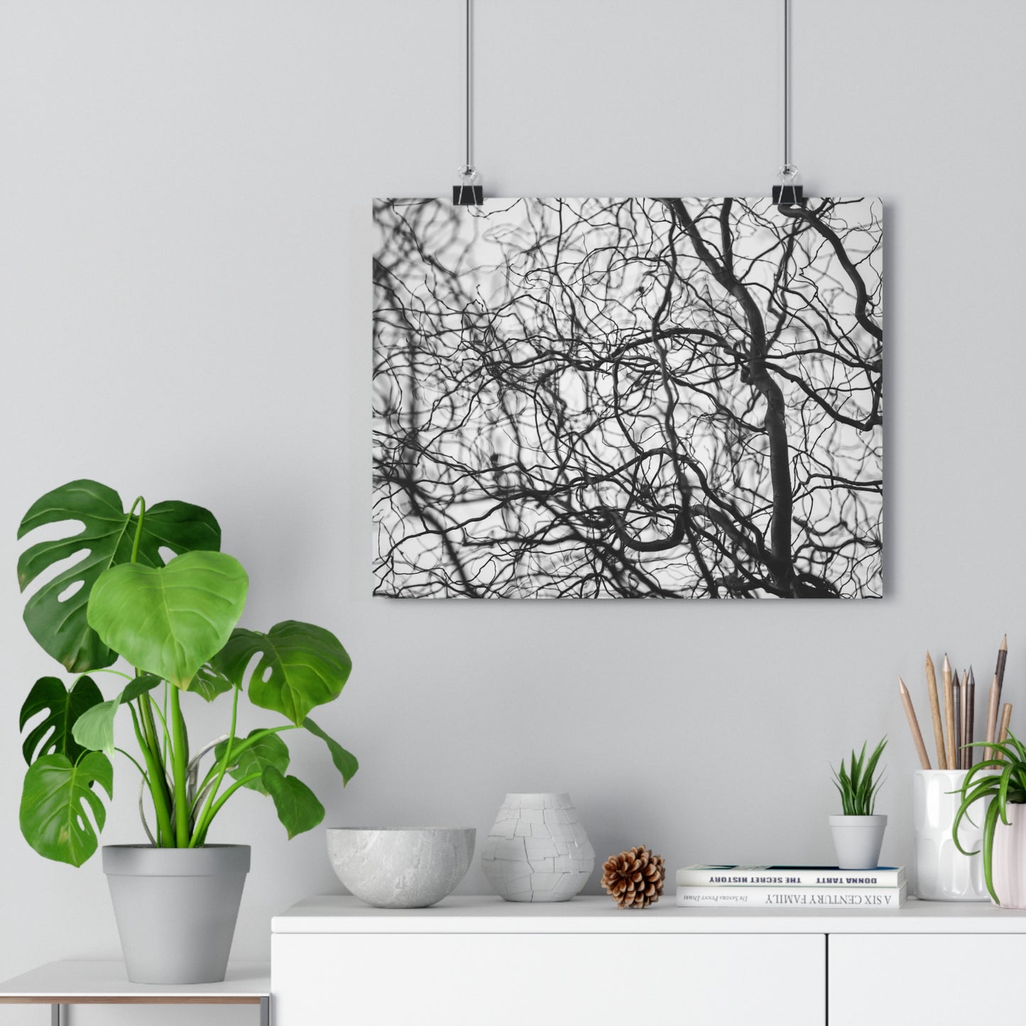 Giclée Art Print, Tree Branches at Winter Time, 'Tangled Whispers', Nature Wall Art, Home Decor, Gift for Nature Lover, Wall Decor, Winter