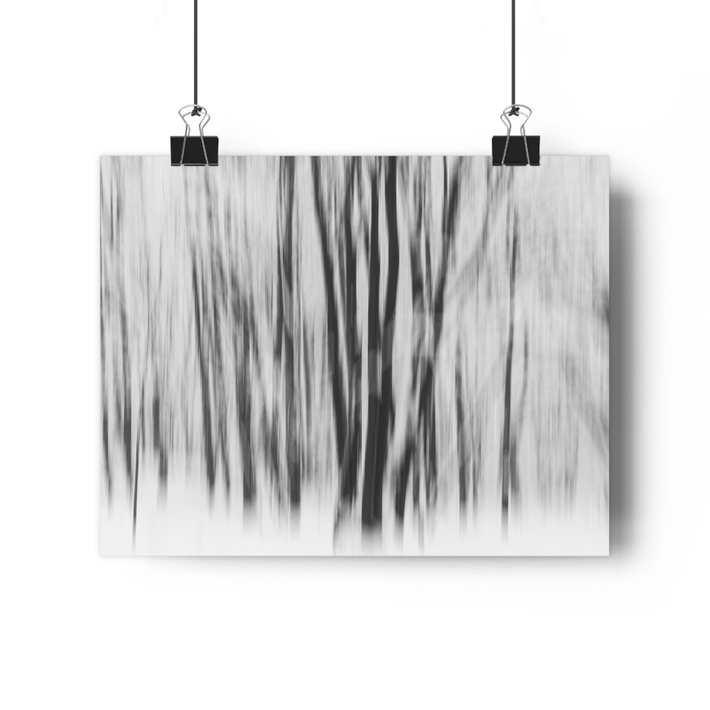 Art Print, Winter Forest Scene, ICM Technique, Wall Decor, Nature Print, Home Decor