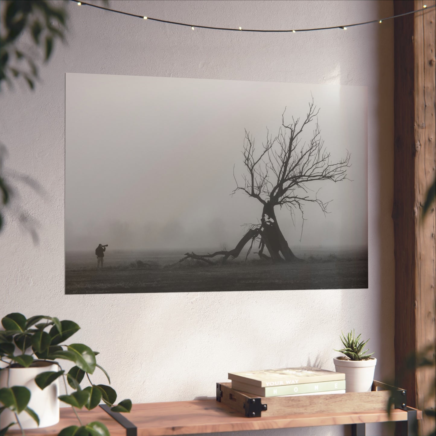 Art Poster - Face to Face Photographer and Tree Nature Landscape